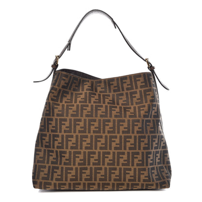 Fendi Zucca Vitello Artic Large Hobo Tobacco Castagna 1 of 10