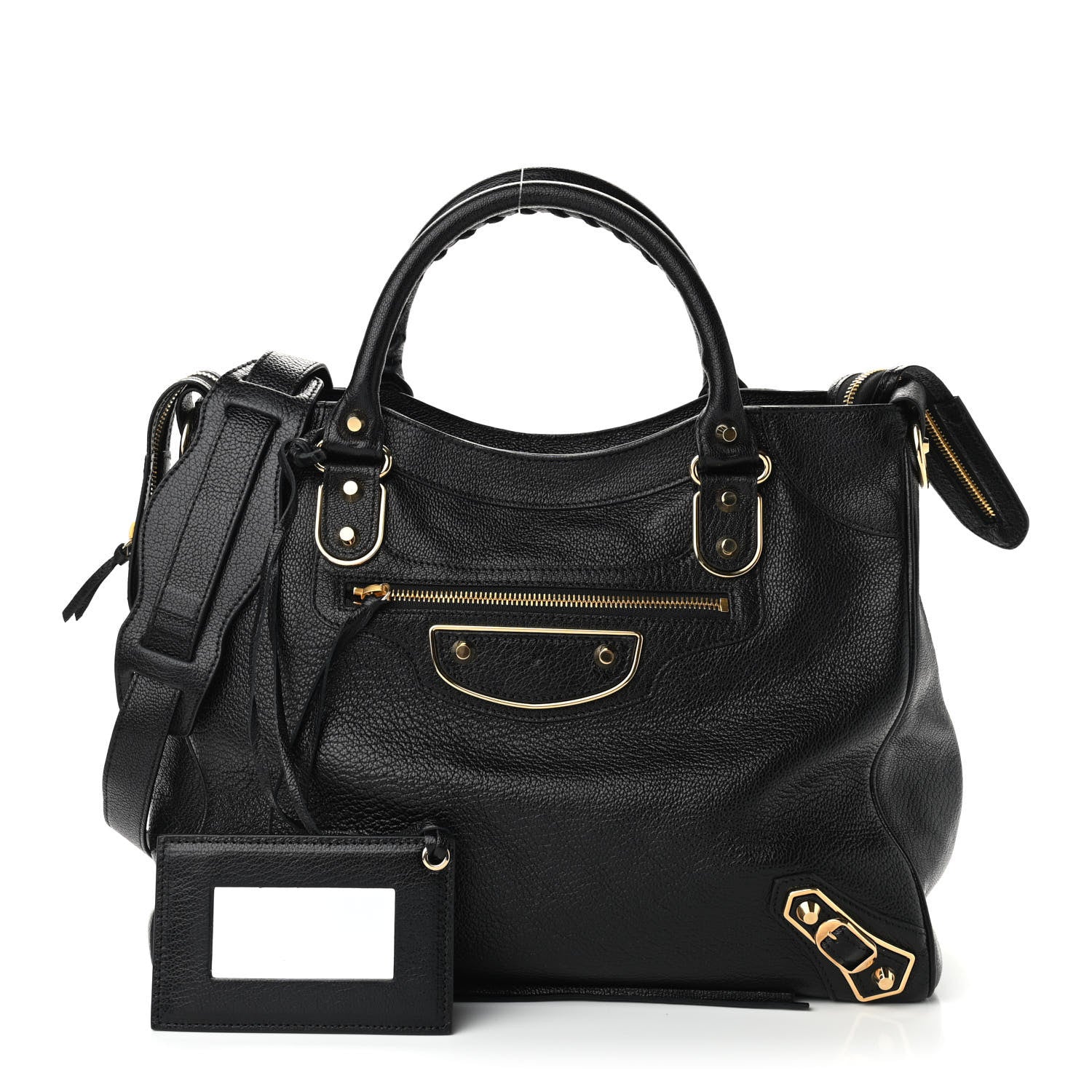 Balenciaga Chevre Gold Metallic Edge Hardware Velo Black 1 of 10