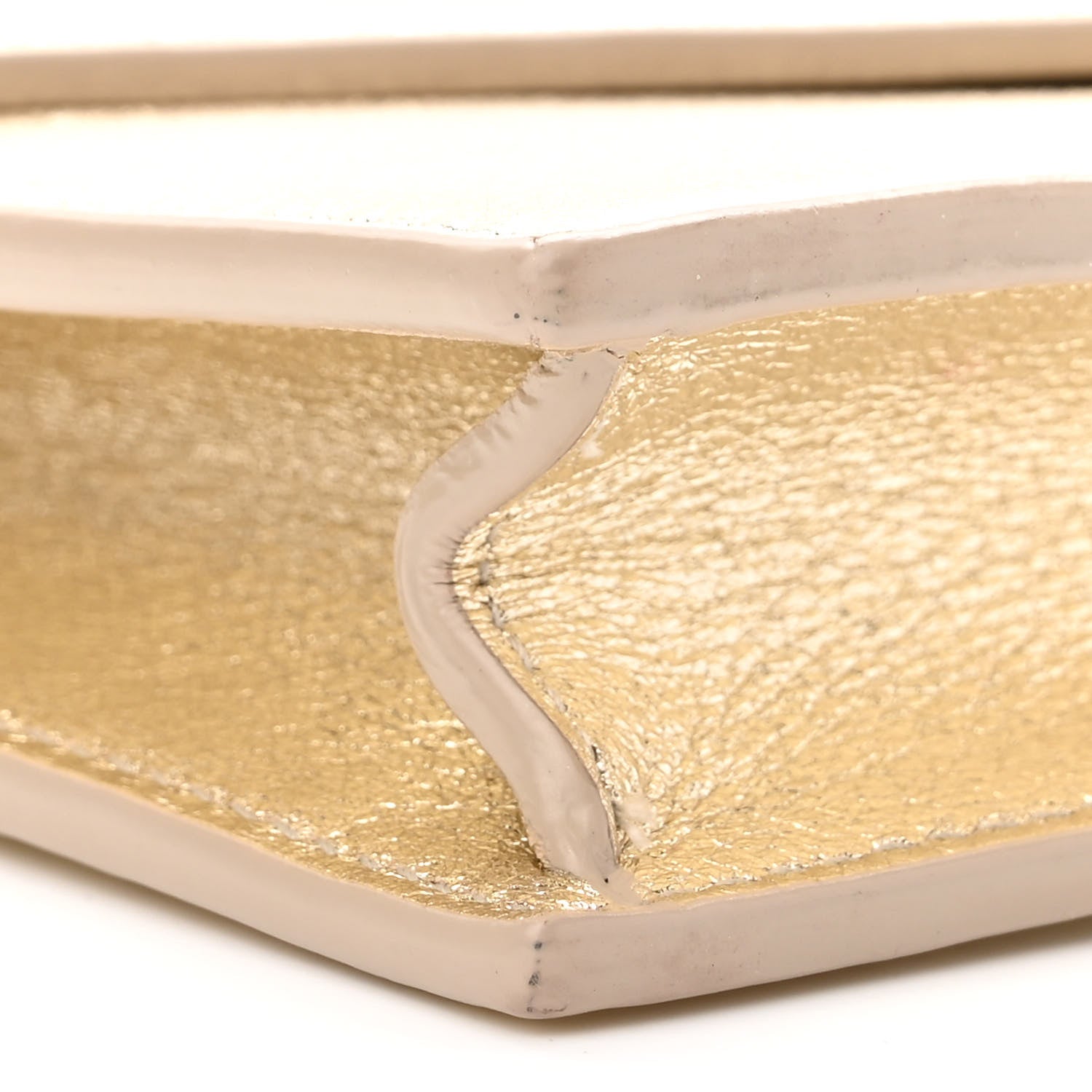 Saint Laurent Metallic Calfskin Monogram Envelope Chain Wallet Gold 8 of 12
