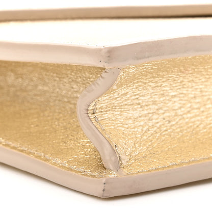 Saint Laurent Metallic Calfskin Monogram Envelope Chain Wallet Gold 8 of 12