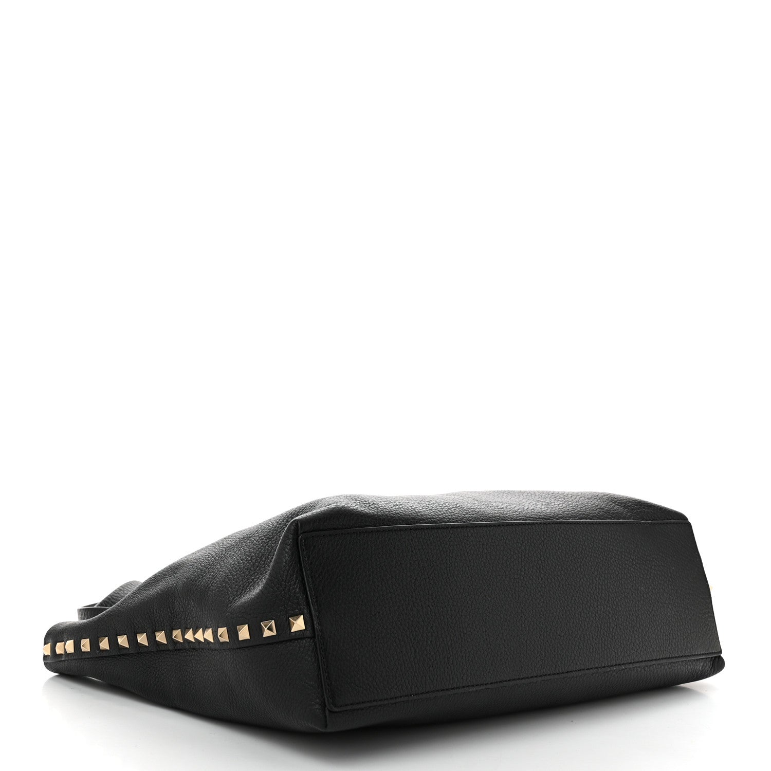 Valentino Garavani Grained Calfskin Rockstud Flip Lock Tote Black Rose Quartz 5 of 10