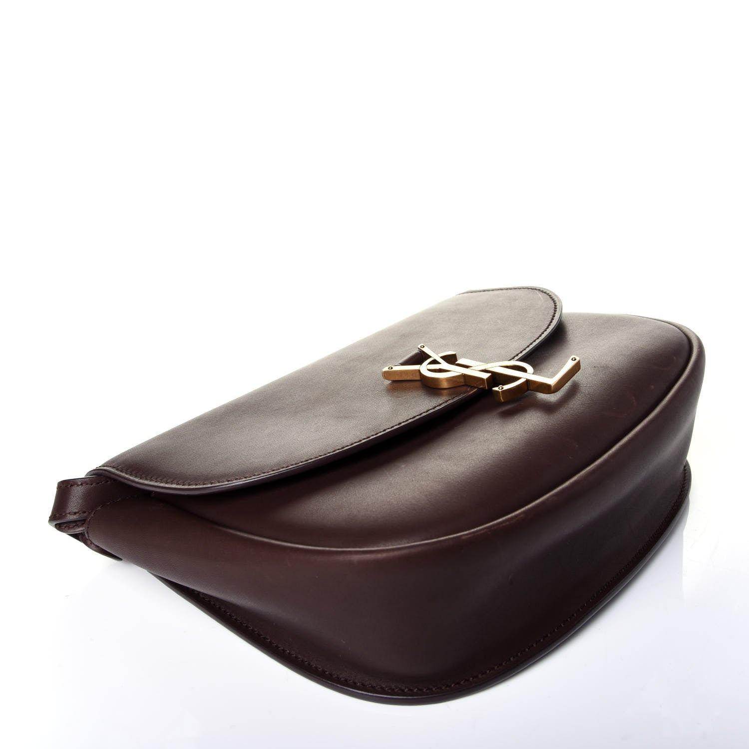 Saint Laurent Vintage Calfskin Monogram Medium Kaia Satchel Brown 4 of 9