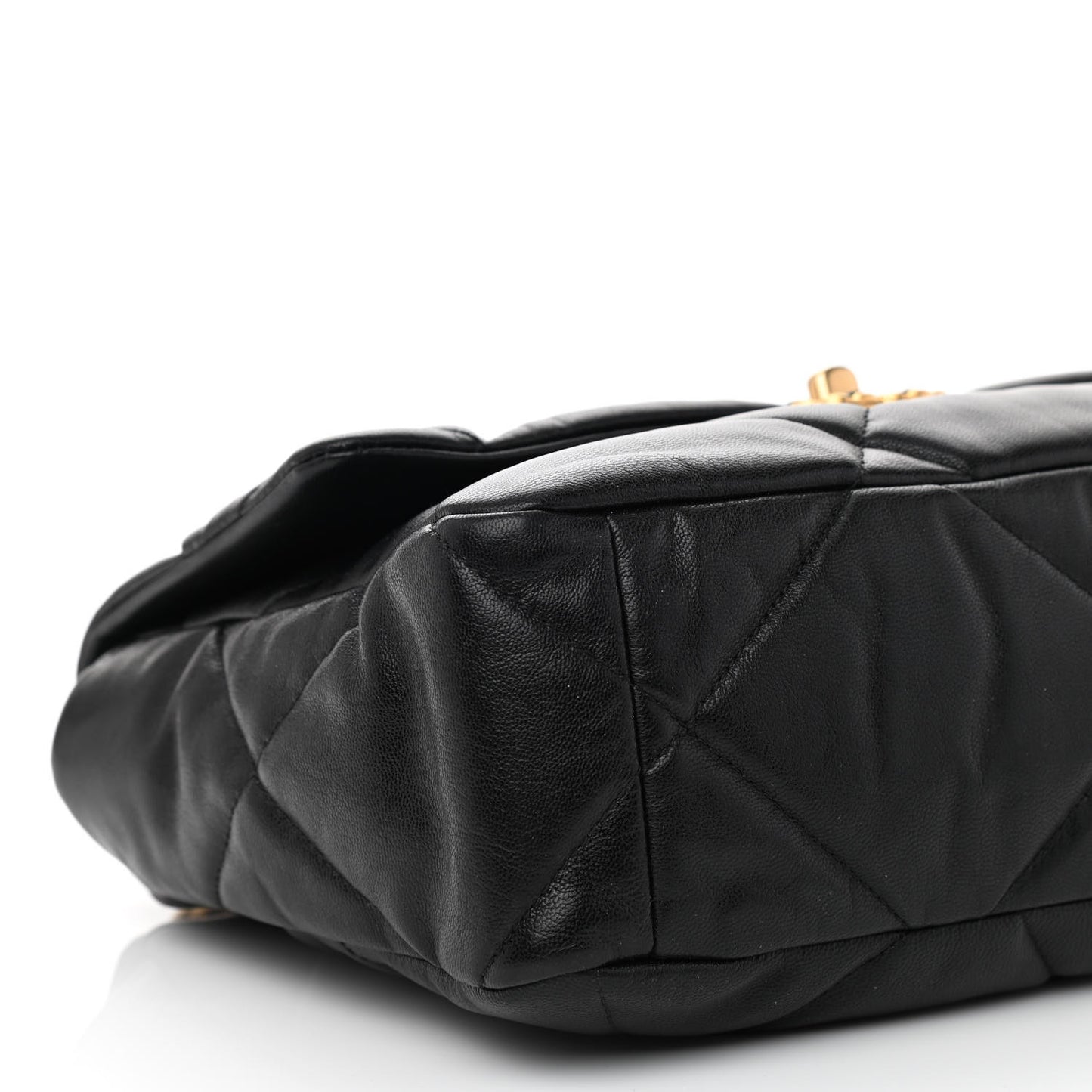 Lambskin Quilted Large Chanel 19 Flap Black