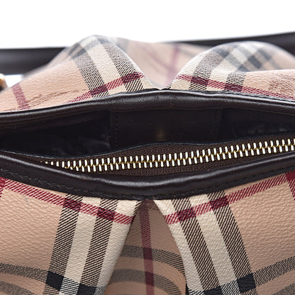Burberry Haymarket Check Small Northfield Tote Chocolate 21 of 24