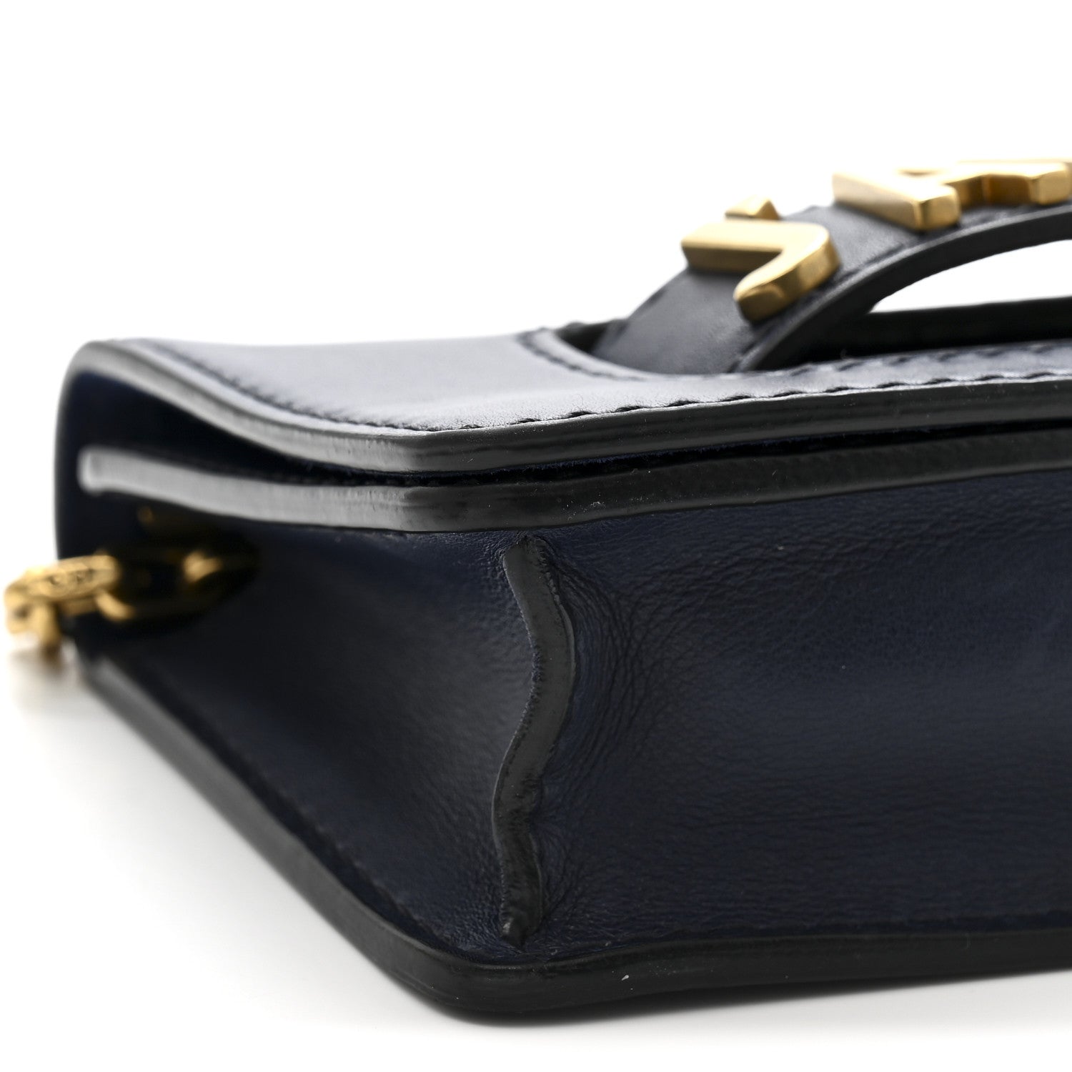 Christian Dior Calfskin Mini J'Adior Chain Flap Bag Navy Blue 9 of 10