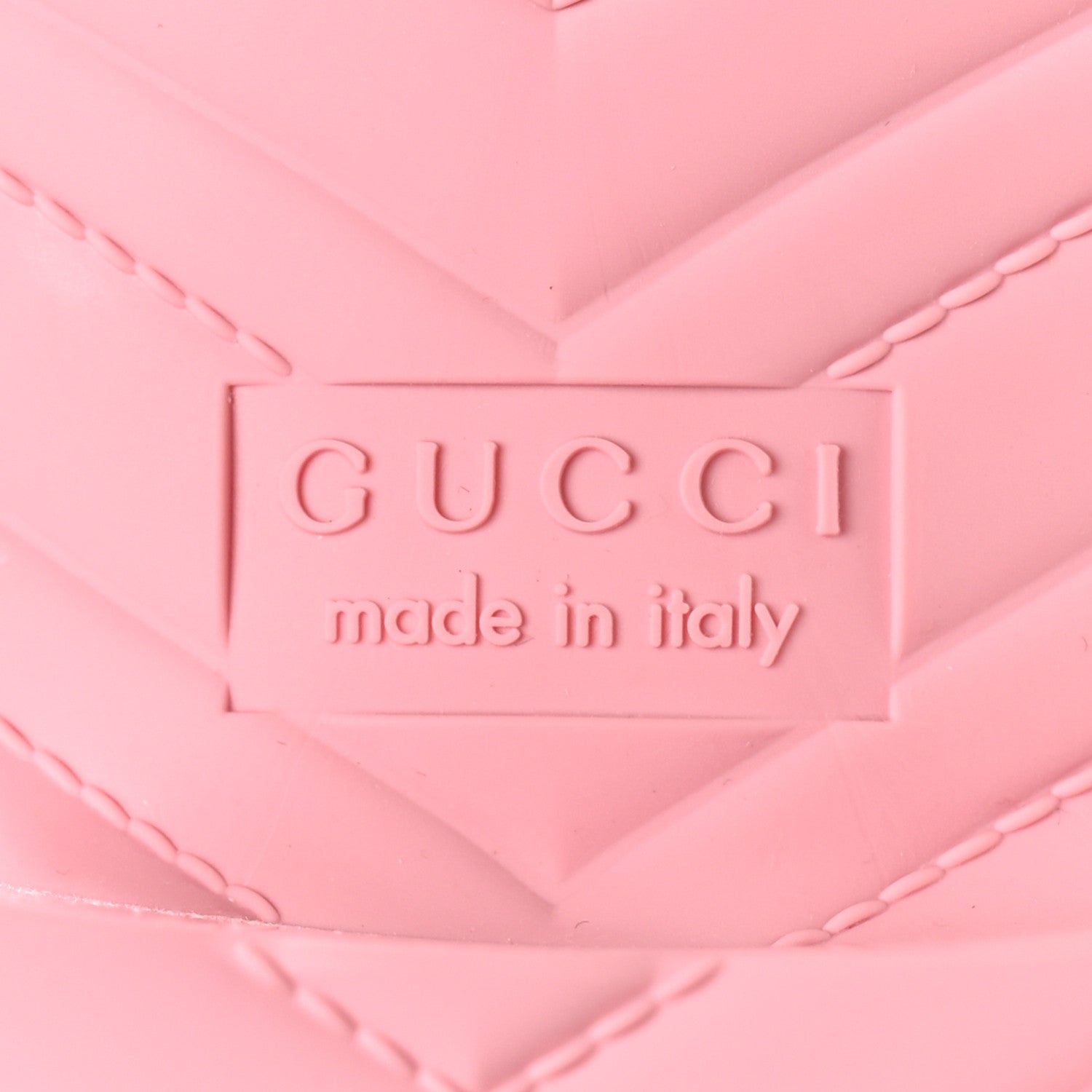 Gucci Rubber Gucci Logo Womens Platform 20/60mm Slide Sandals 38 Wild Rose 7 of 9
