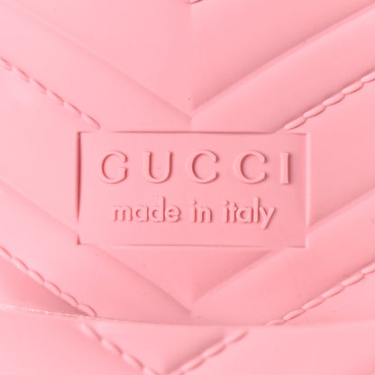 Gucci Rubber Gucci Logo Womens Platform 20/60mm Slide Sandals 38 Wild Rose 7 of 9