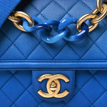 Chanel Caviar Quilted Medium Sunset On The Sea Flap Blue 8 of 10