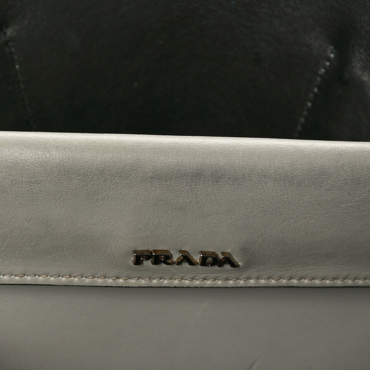 Prada City Calf Large Double Bag Talco 12 of 13
