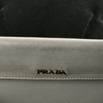 Prada City Calf Large Double Bag Talco 12 of 13