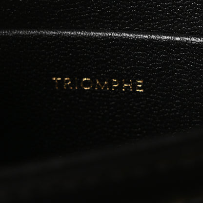Celine Shiny Calfskin Teen Triomphe Black 7 of 10