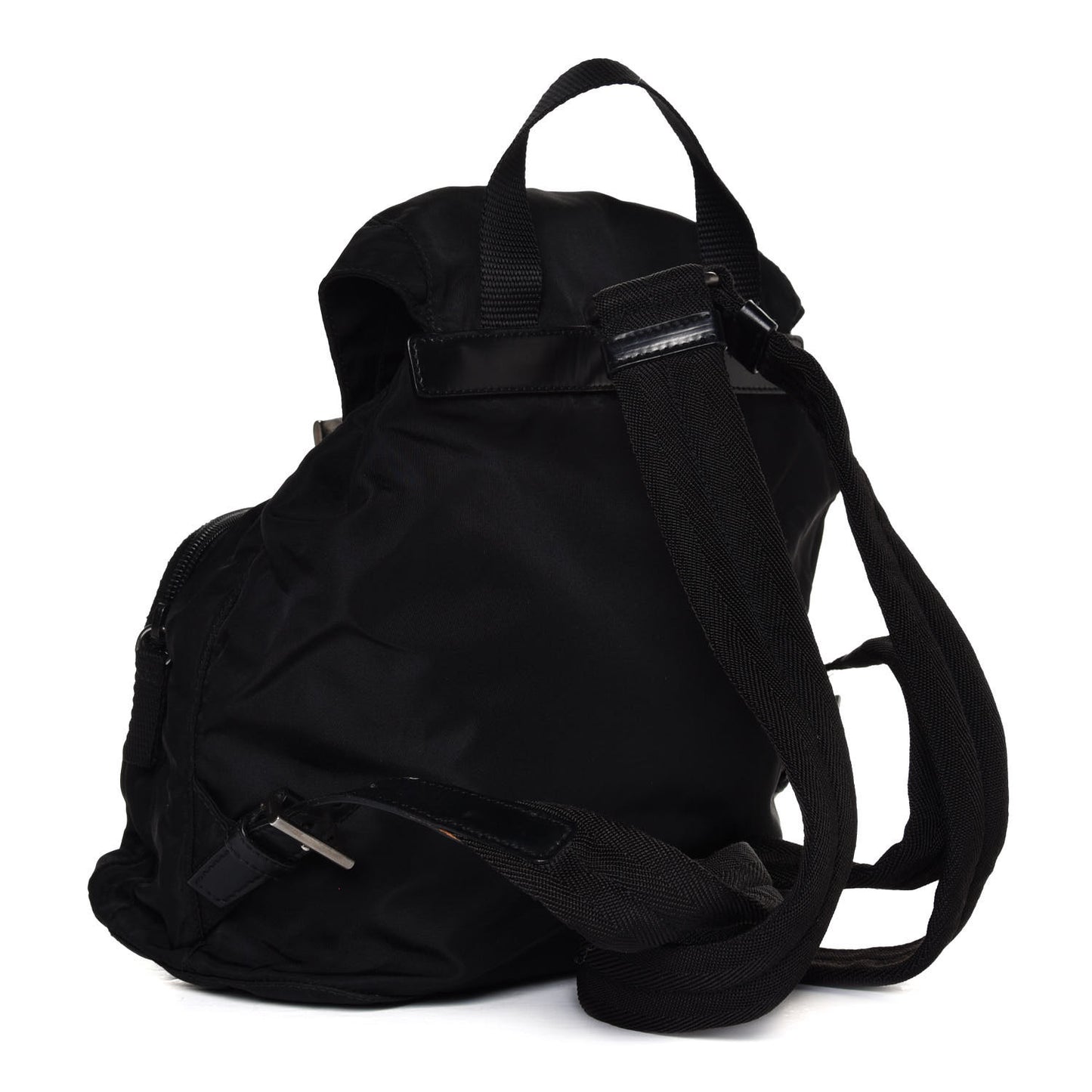 Tessuto Nylon Saffiano Medium Backpack Black