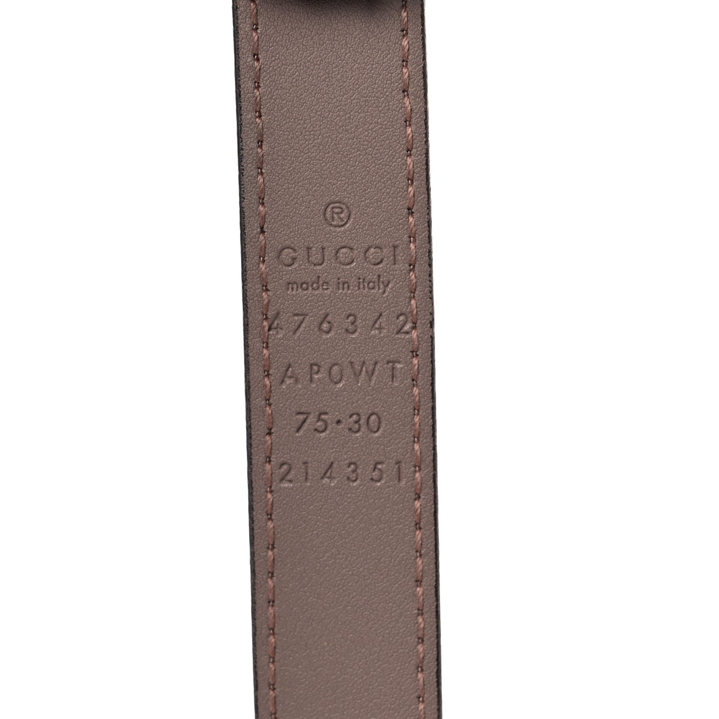 Calfskin Pearl Double G 20mm Belt 75 30 Porcelain Rose