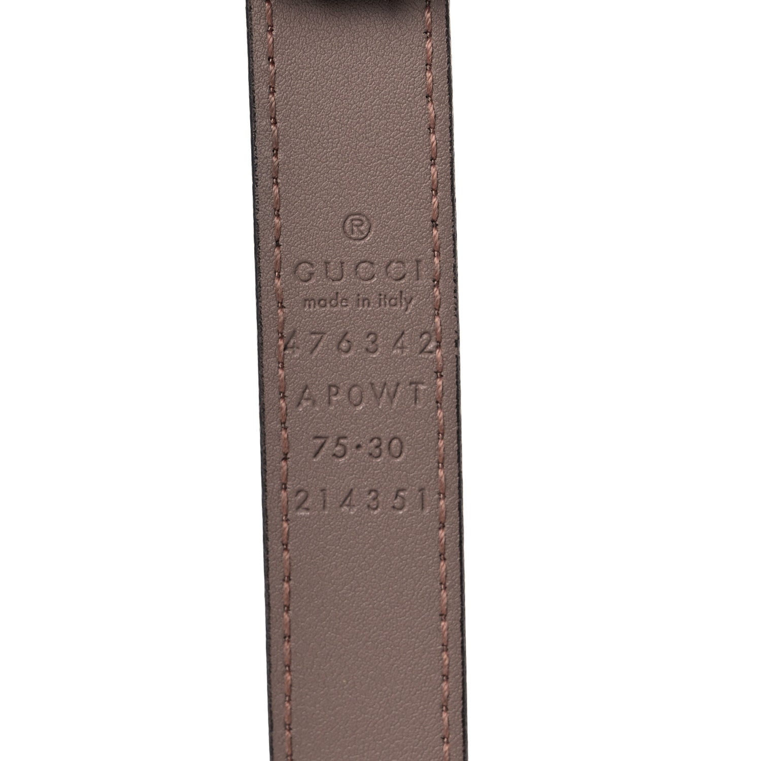 Gucci Calfskin Pearl Double G 20mm Belt 75 30 Porcelain Rose 3 of 5