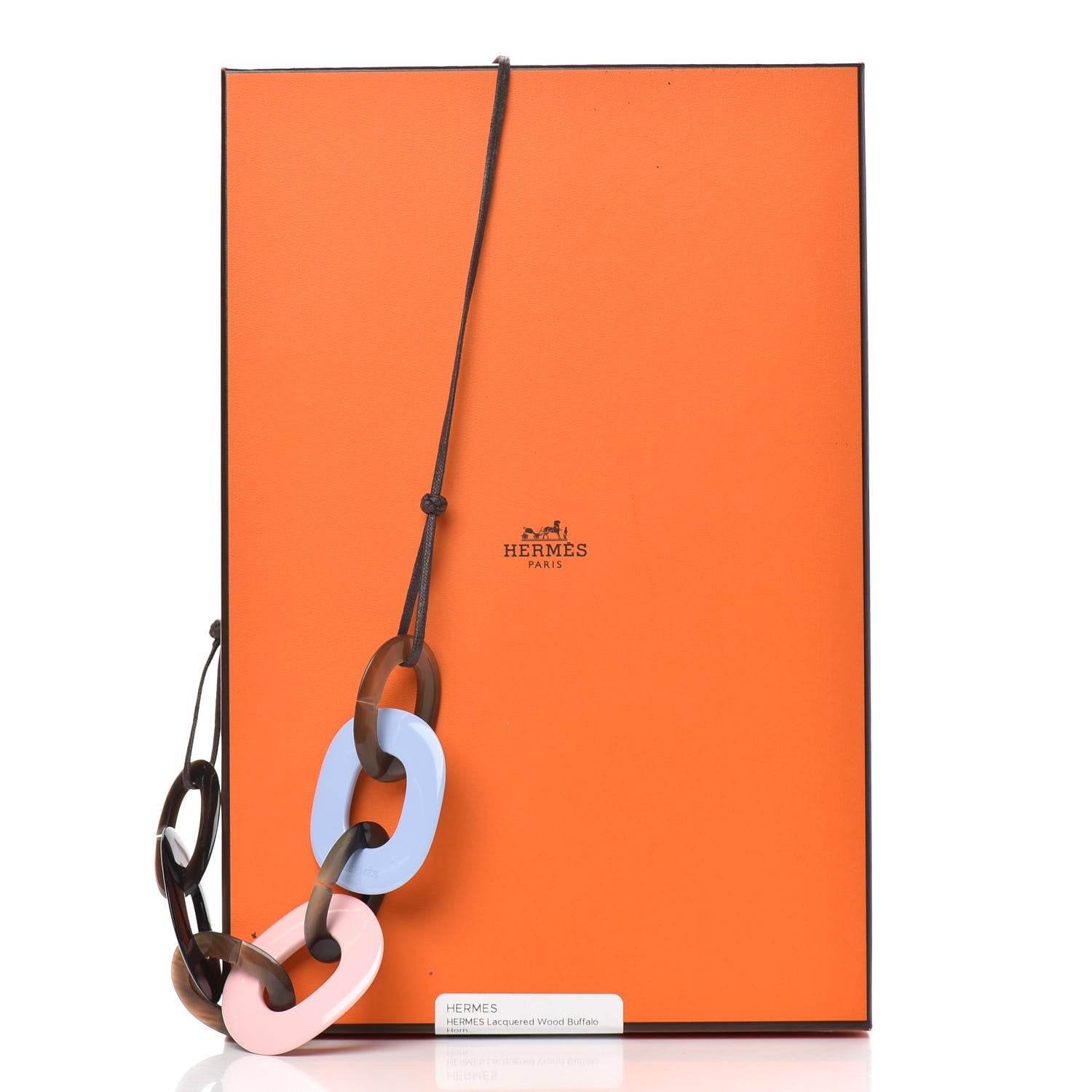 Hermes Lacquered Wood Buffalo Horn Karamba Necklace 5 of 5