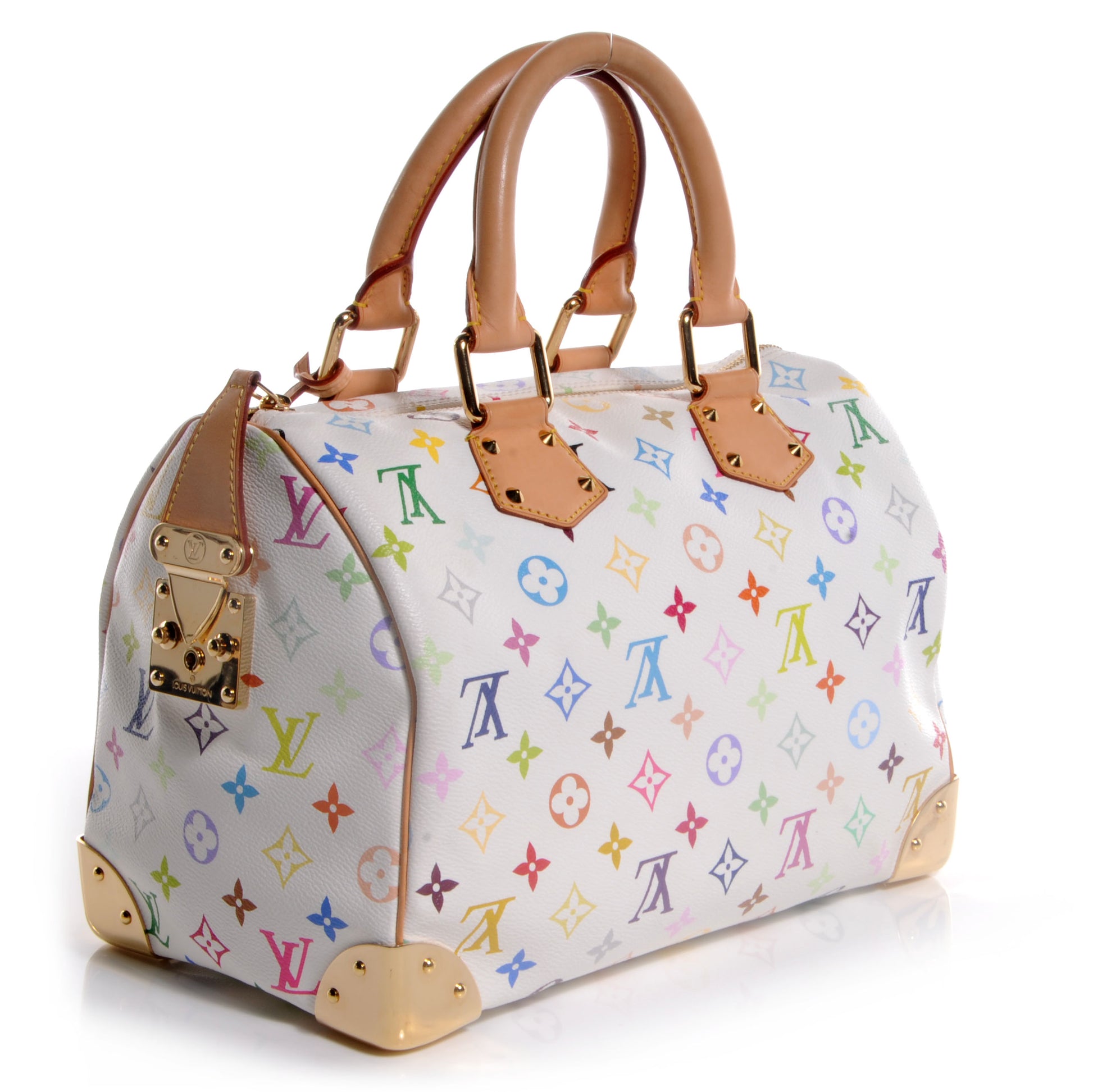 Louis Vuitton Monogram Multicolor Speedy 30 White 3 of 9