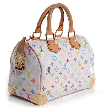 Louis Vuitton Monogram Multicolor Speedy 30 White 3 of 9
