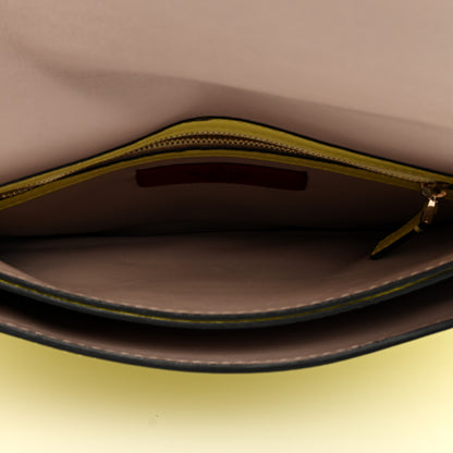 Valentino Garavani Nappa Monochrome Rockstud Wristlet Clutch Soft Yellow 5 of 10