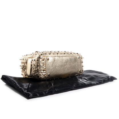 Versace Barocco Quilted Leather Studded Vanitas Demetra Gold 4 of 9