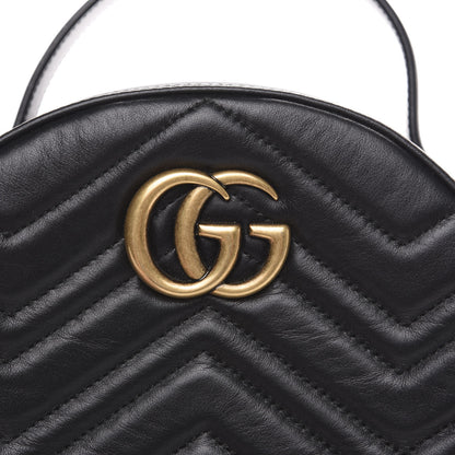 Gucci Calfskin Matelasse GG Marmont Dome Backpack Black 10 of 10