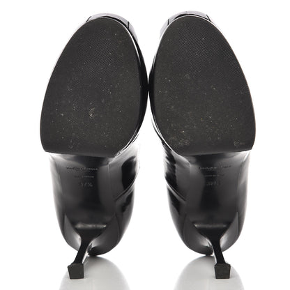 Saint Laurent Vitello Vernice Tribtoo 80 Platform Pumps 37.5 Black 7 of 14