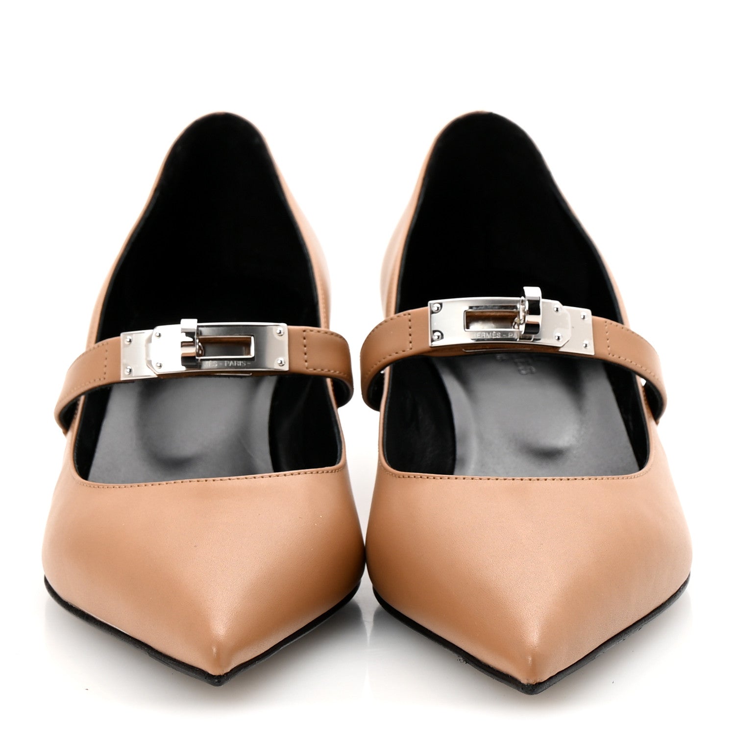 Hermes Calfskin Kiara 40 Pumps 36.5 Naturel Clair 3 of 10
