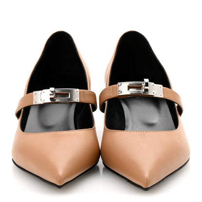 Hermes Calfskin Kiara 40 Pumps 36.5 Naturel Clair 3 of 10