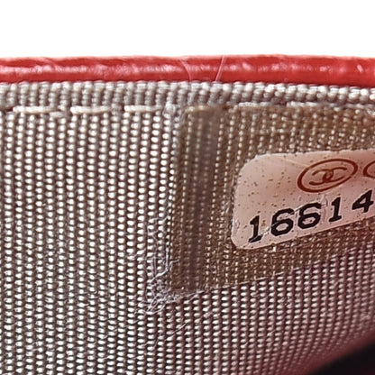 Chanel Caviar Timeless CC Wallet On Chain WOC Red 10 of 14