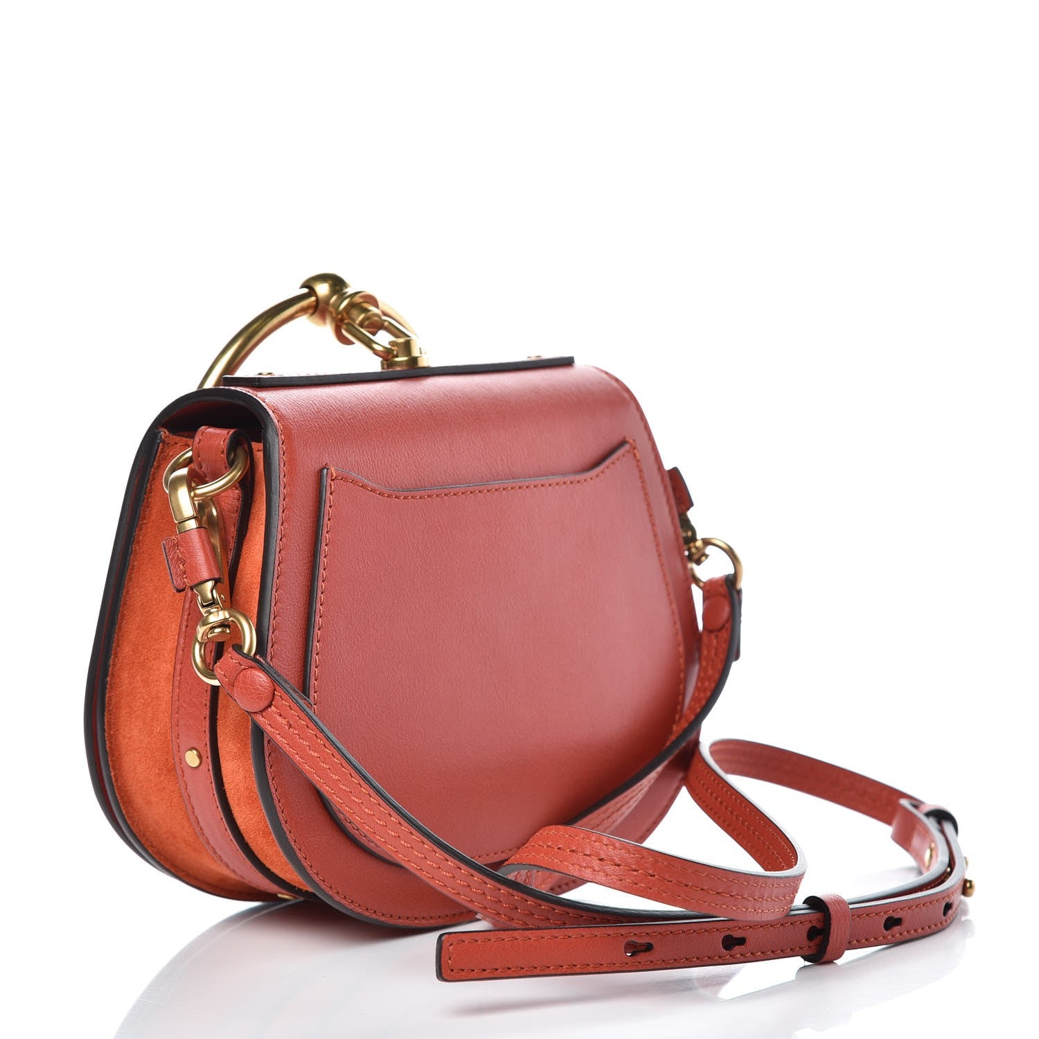 Chloe Calfskin Small Nile Bracelet Bag Earthy Red 3 of 7