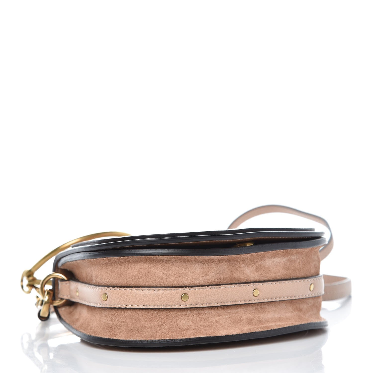 Chloe Calfskin Suede Small Nile Bracelet Bag Biscotti Beige 4 of 8