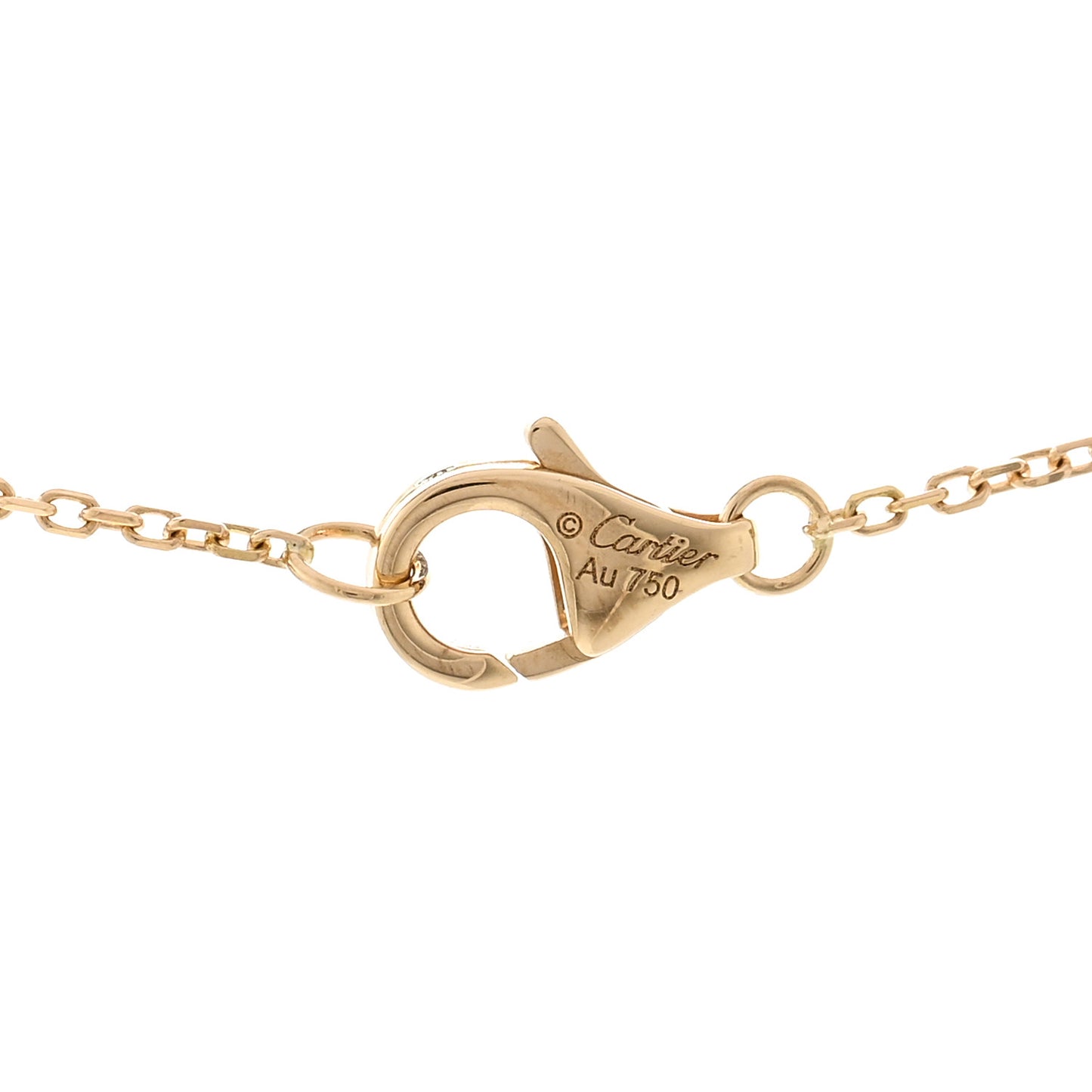 18K Yellow Gold Diamond Lapis Lazuli XS Amulette de Cartier Pendant Necklace