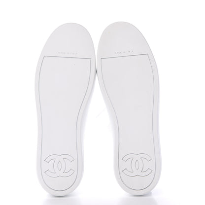 Chanel Calfskin PVC Womens CC Sneakers 39 White Transparent 5 of 10