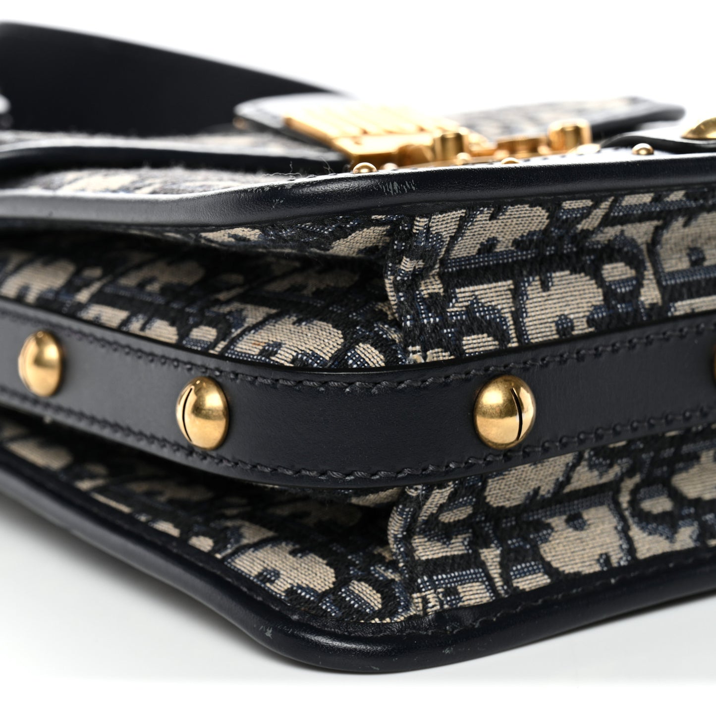 Oblique Square DiorAddict Flap Navy Blue