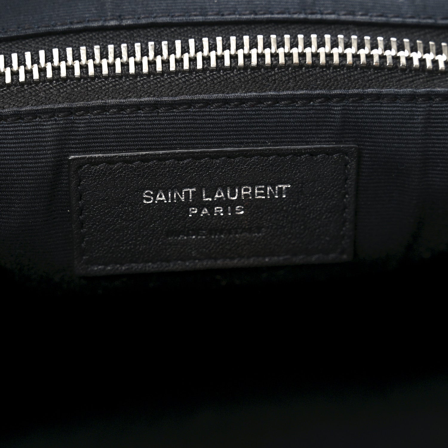 Saint Laurent Raffia Linen Calfskin Rive Gauche Tote Black 6 of 10