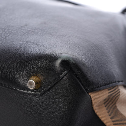 Burberry Smooth Calfskin Medium Banner Tote Black 13 of 16
