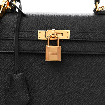 Hermes Epsom Kelly Sellier 25 Black 8 of 13