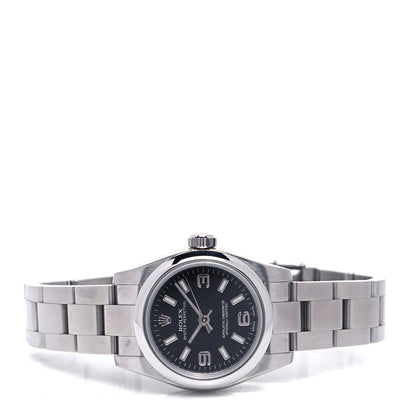 Rolex Stainless Steel 26mm Oyster Perpetual Watch Black 176200 2 of 4