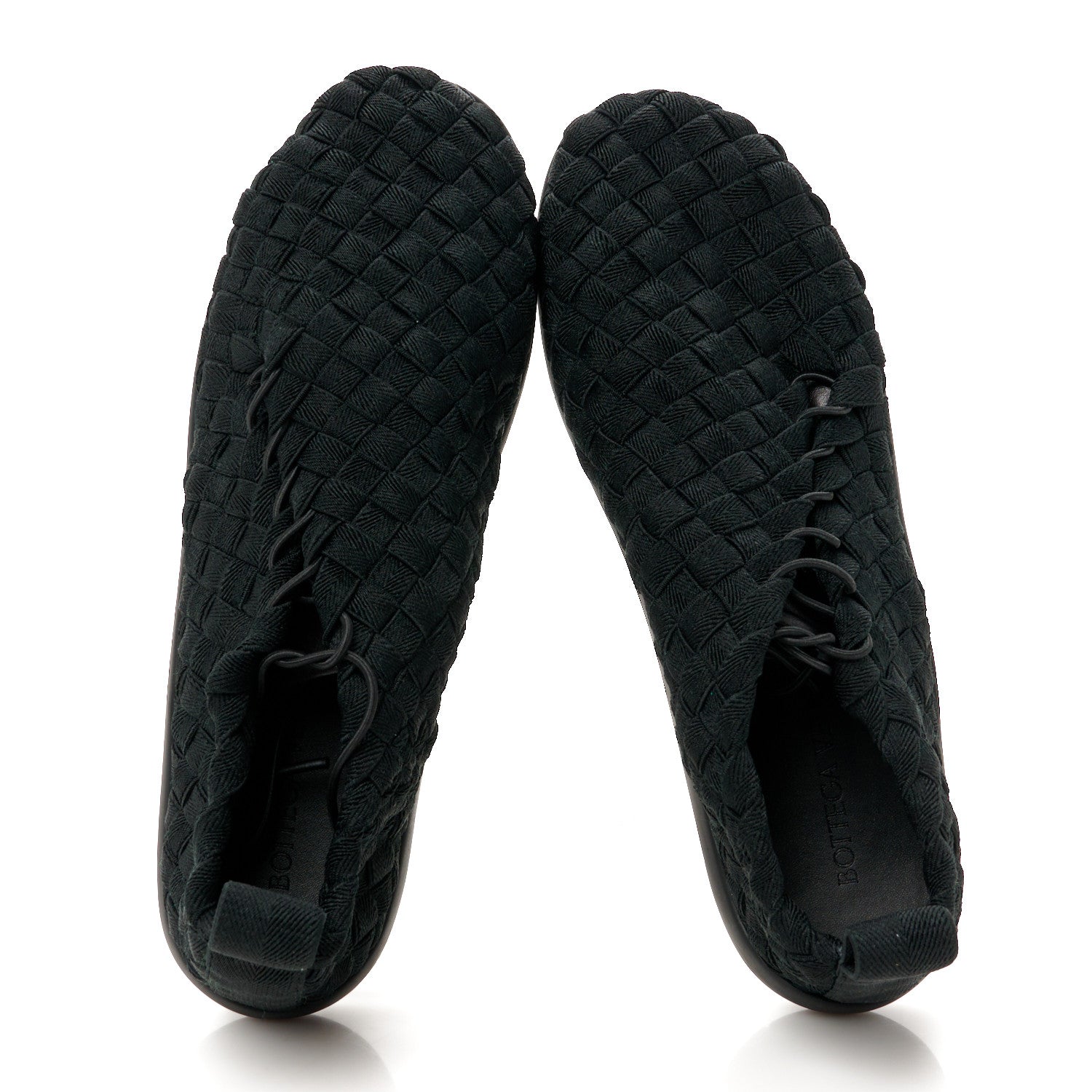 Bottega Veneta Intrecciato Woven Womens Sneakers 42 Black 2 of 8
