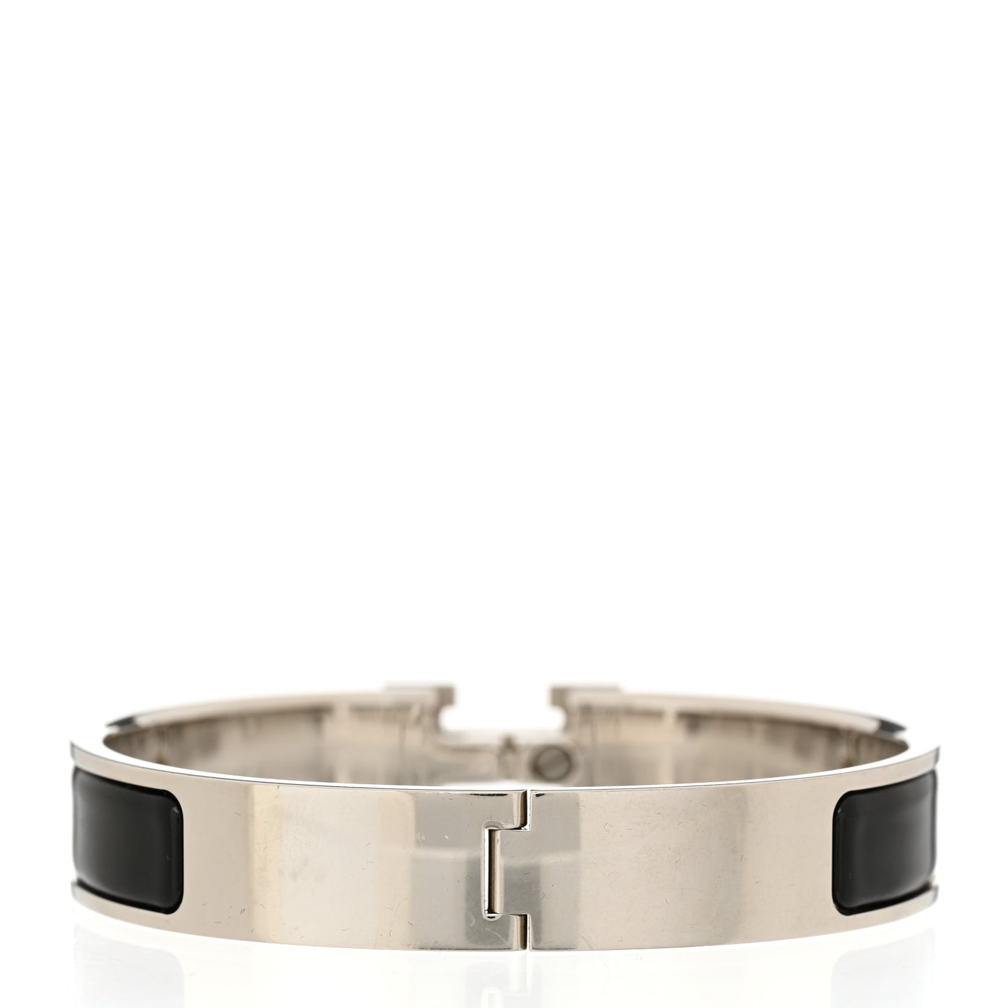 Enamel Narrow Clic Clac H Bracelet PM Black