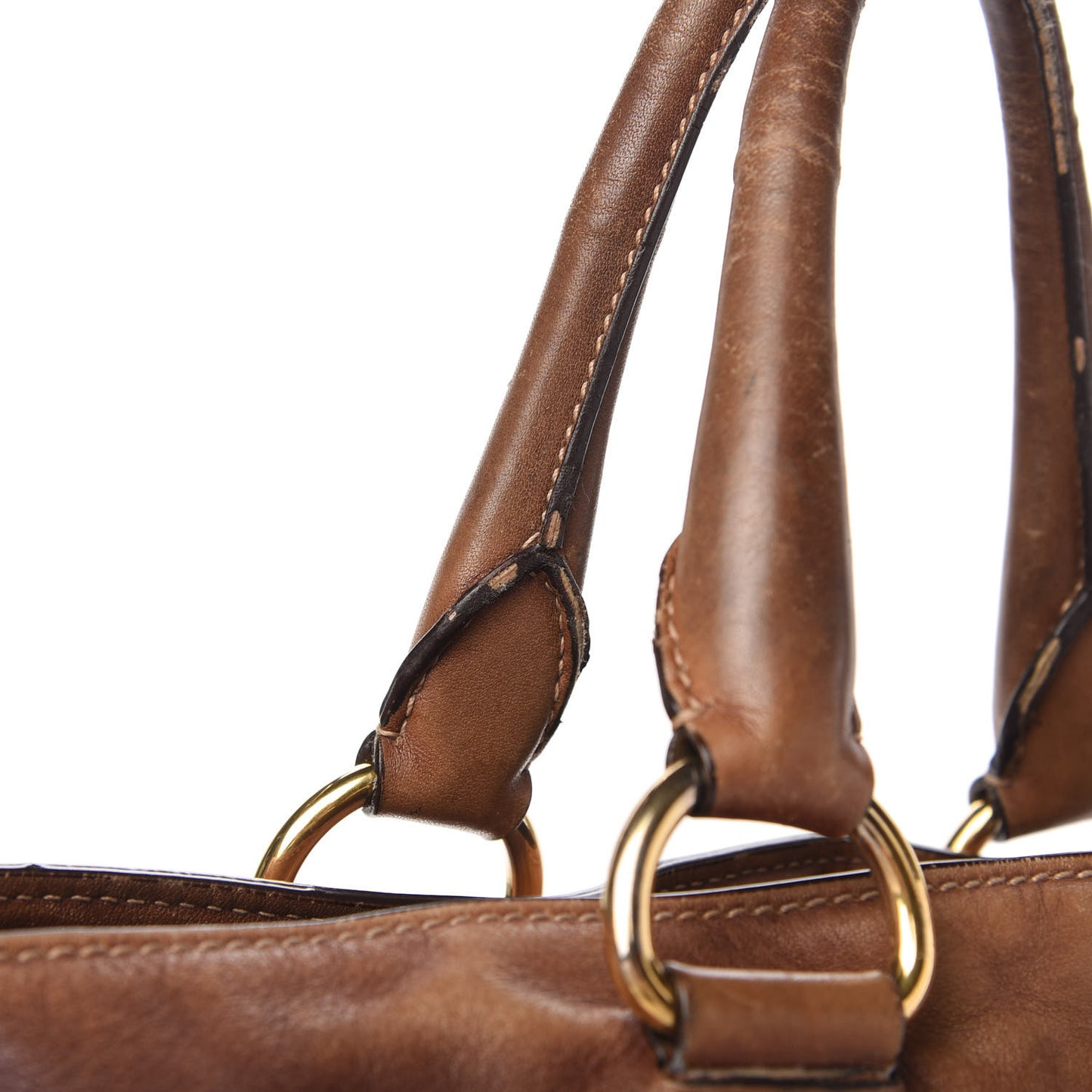 Soft Calf Shopping Tote Brown