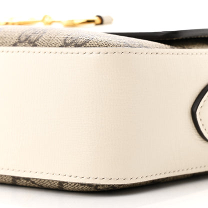 Gucci GG Supreme Monogram Small Horsebit 1955 Shoulder Bag Beige Mystic White 10 of 12
