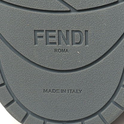 Fendi Nylon Mens Baguette Match High Top Sneakers 12 Blue Grey 7 of 9