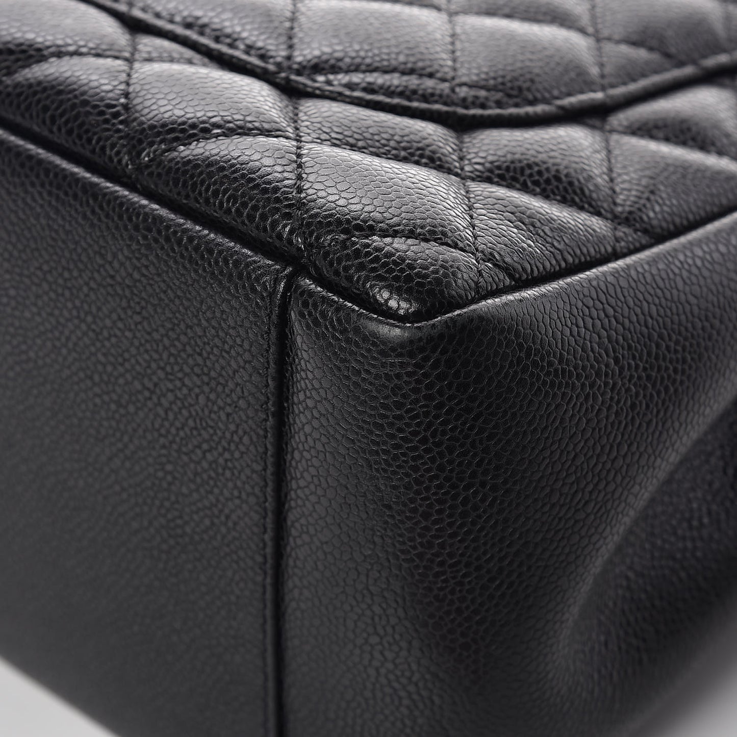 Caviar Quilted Grand Shopping Tote GST Black