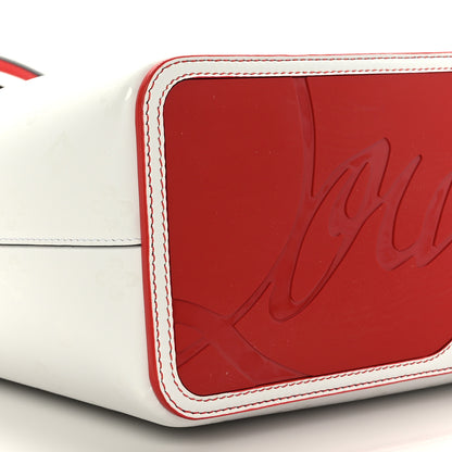 Christian Louboutin Calfskin Spikes Loubintheksy Embossed Small East West Cabata Tote White 9 of 10