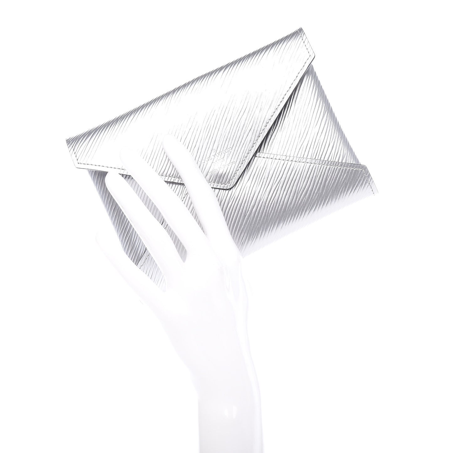 Metallic Epi Medium Kirigami Pochette Insert Silver