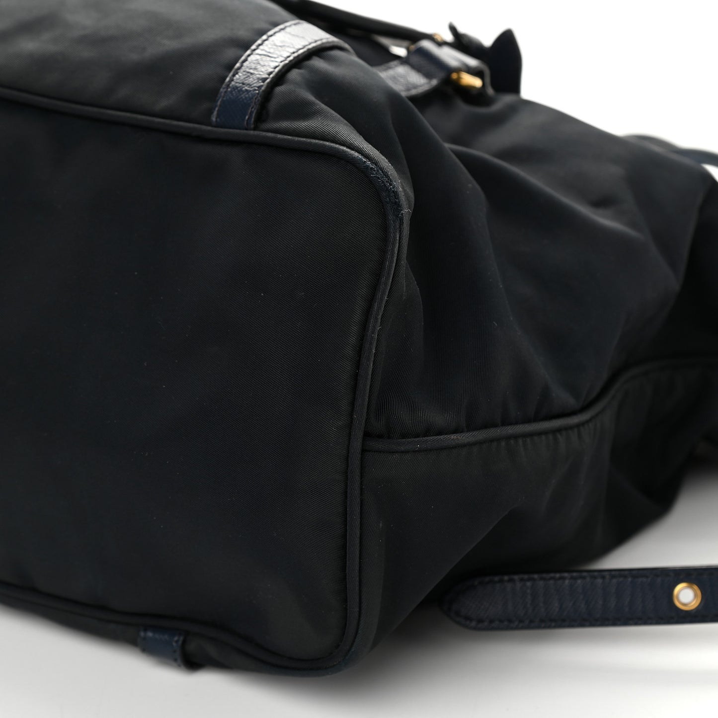 Saffiano Tessuto Nylon Shopping Tote Black