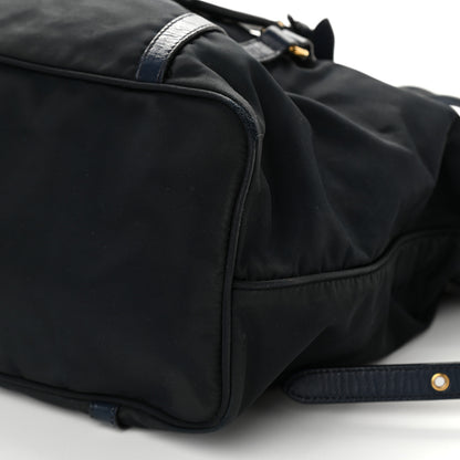 Prada Saffiano Tessuto Nylon Shopping Tote Black 7 of 11