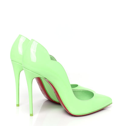 Christian Louboutin Patent Hot Chick 100 Pumps 37.5 Tropique 4 of 7