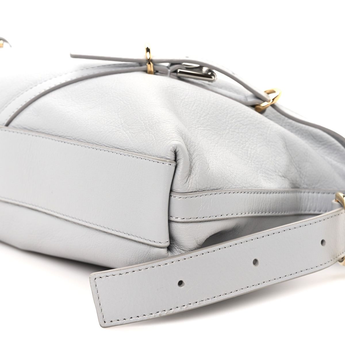 Calfskin Medium Voyou Bag Light Grey