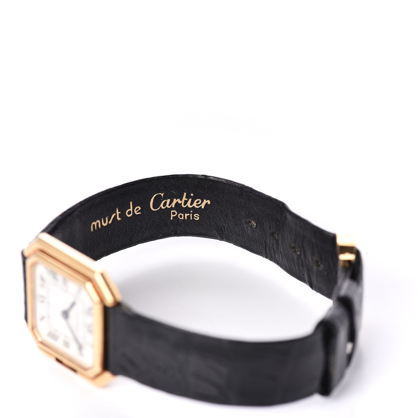 18K Yellow Gold Alligator 24mm Ceinture Octagon Manual Winding Watch